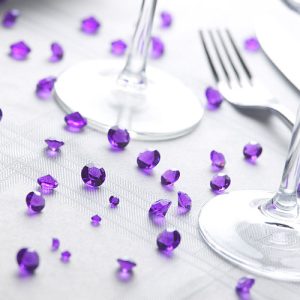Purple Table Scatter Crystals