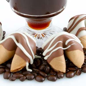 Chocolate Striped Fortune Cookies