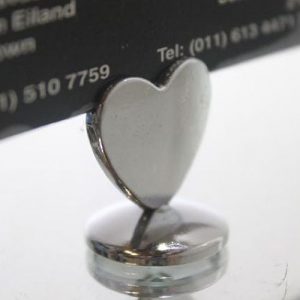 Metal Heart Card Holder