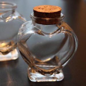Heart Shaped Glass Jar