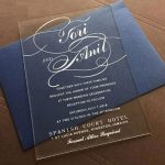 Clear Acrylic Wedding Invite