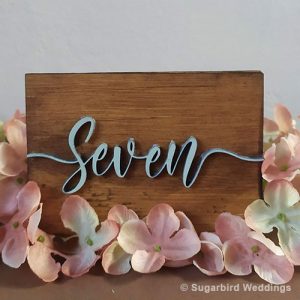 Wooden Block Table Numbers
