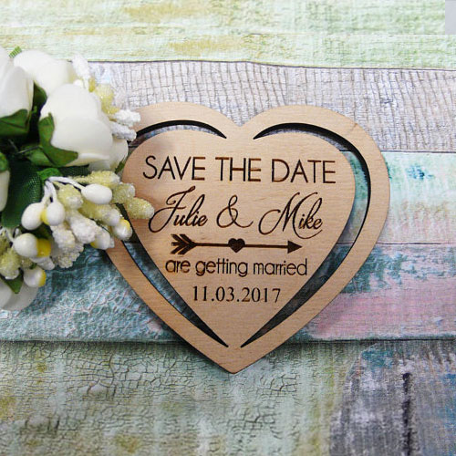 Wooden Save the Date
