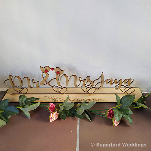 Couples Name Wooden Sign