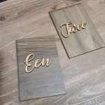 Rectangular Wooden Table Numbers