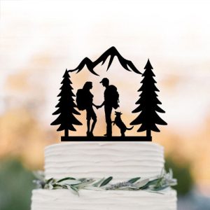 Hiking Couple Cake Topper