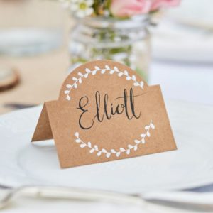 Rustic Country Kraft Placecards