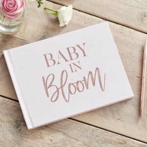 Baby in Bloom Rose Gold Guest Book