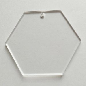 Hexagon Acrylic Keyring Blank
