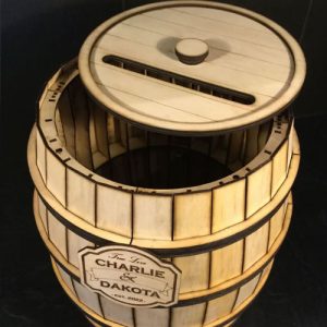 Wine Barrel Card Box