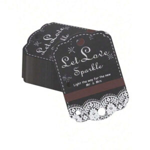 Black Sparkler Tags with Striker and Match